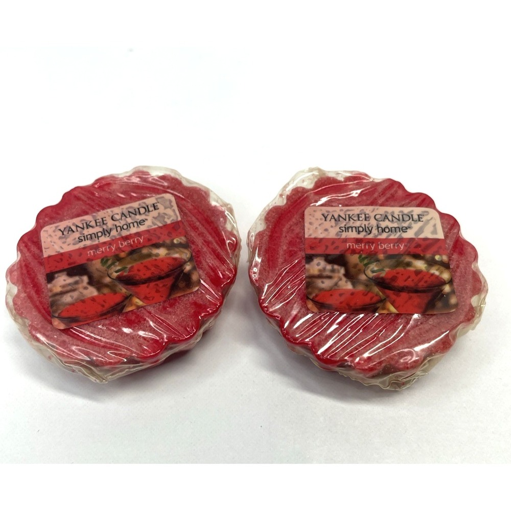 Yankee Candle Wax Melts Tarts Lot of 2 Merry Berry Rare Retired Christmas Scent